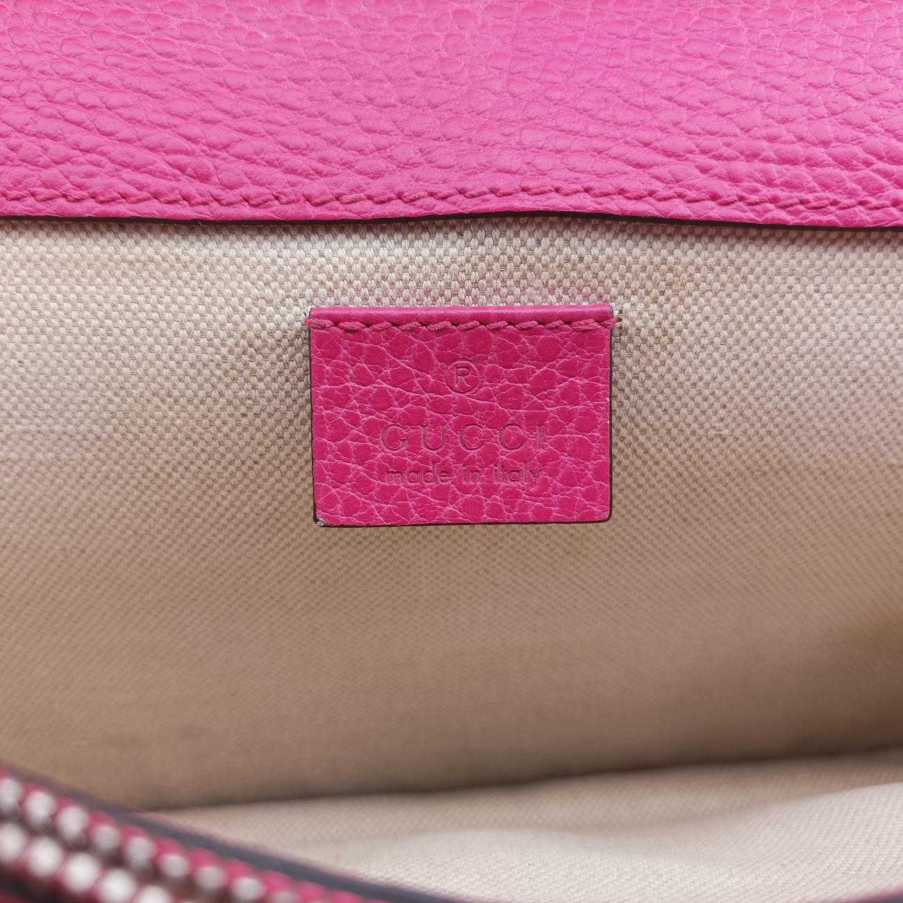 Pre-owned Gucci Dionysus Pink Leather 400249 shoulderbag | stylenewstar