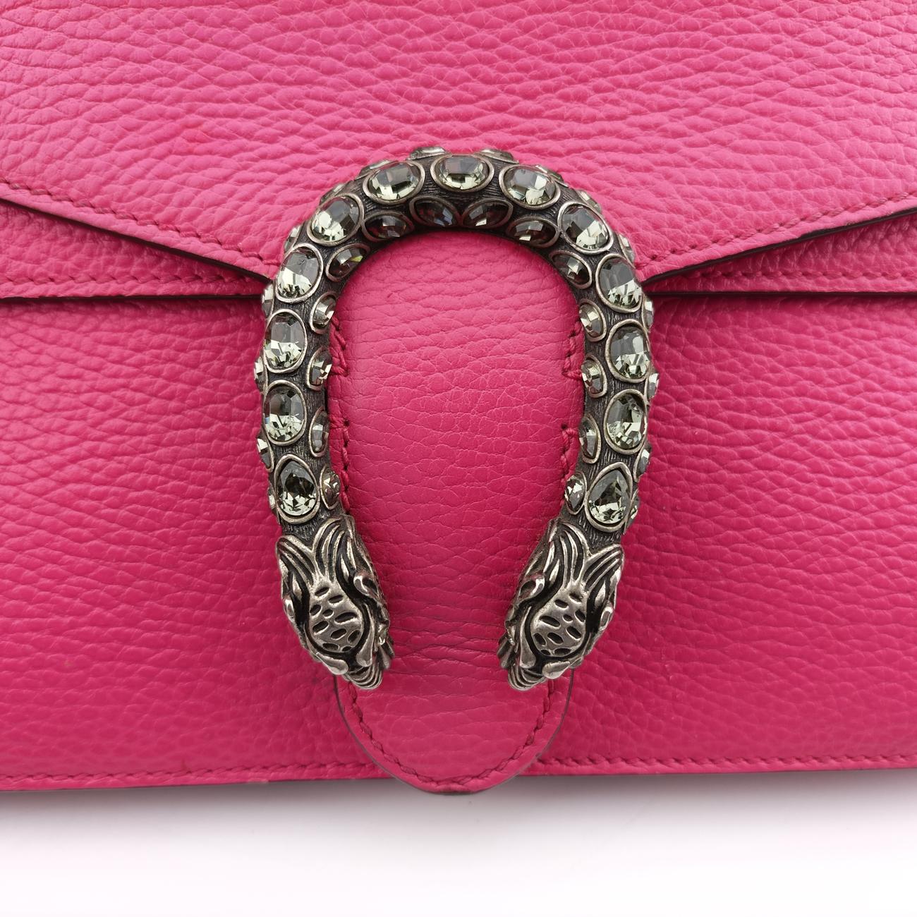 Pre-owned Gucci Dionysus Pink Leather 400249 shoulderbag | stylenewstar