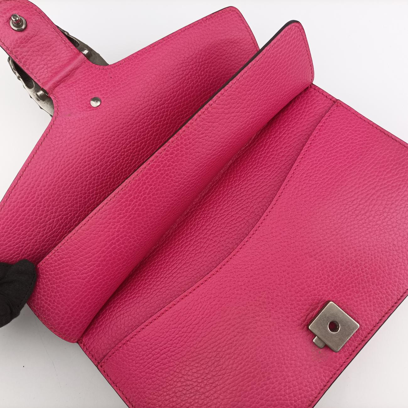 Pre-owned Gucci Dionysus Pink Leather 400249 shoulderbag | stylenewstar