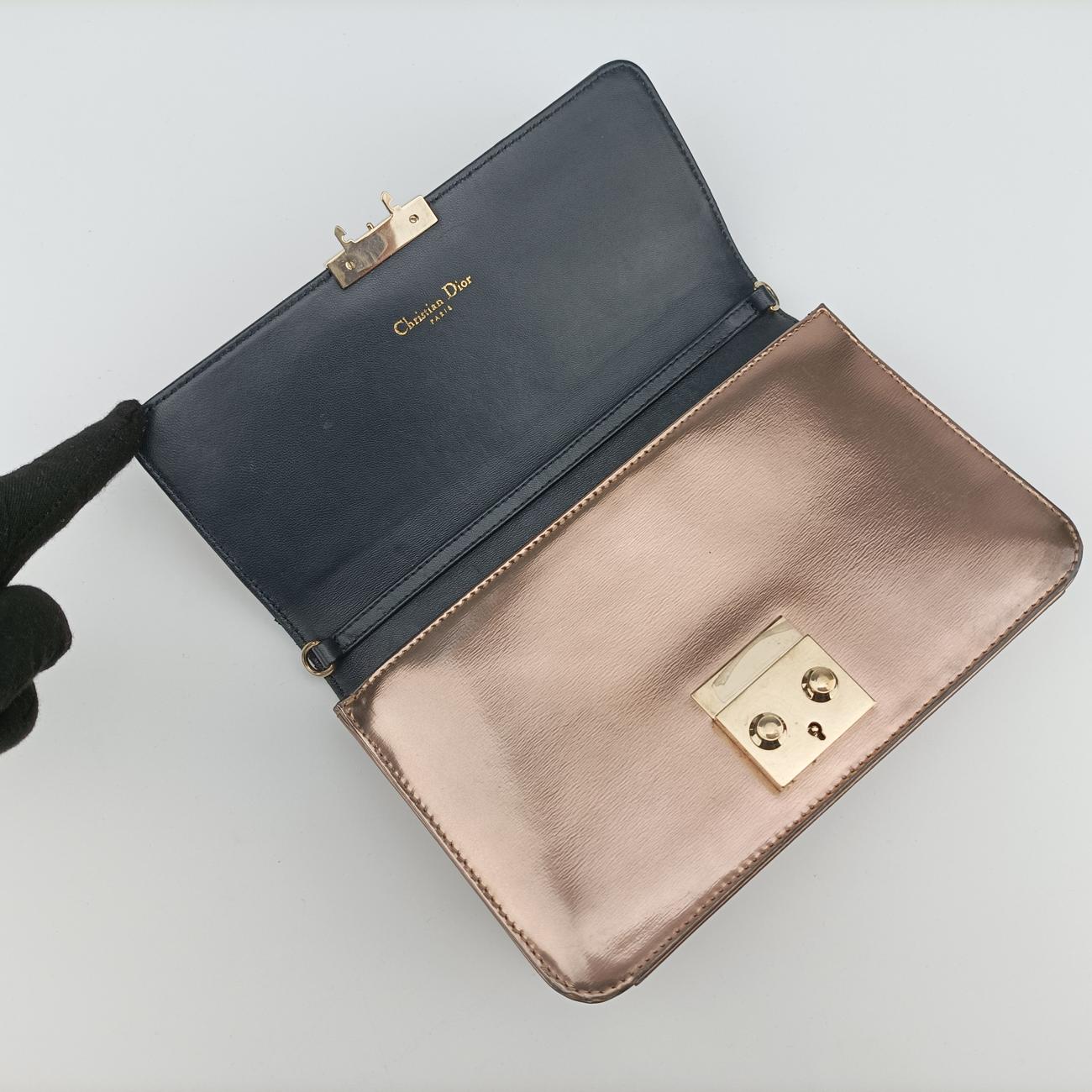 Pre-owned Christian Dior new lock Golden Patent  shoulderbag | stylenewstar