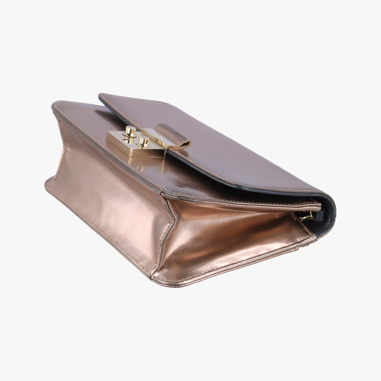 Pre-owned Christian Dior new lock Golden Patent  shoulderbag | stylenewstar