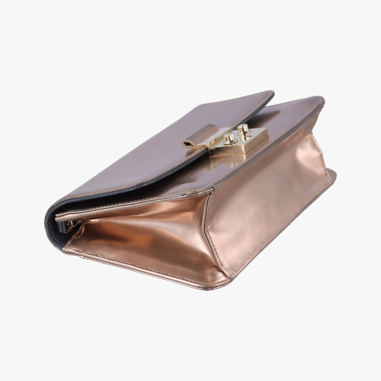 Pre-owned Christian Dior new lock Golden Patent  shoulderbag | stylenewstar