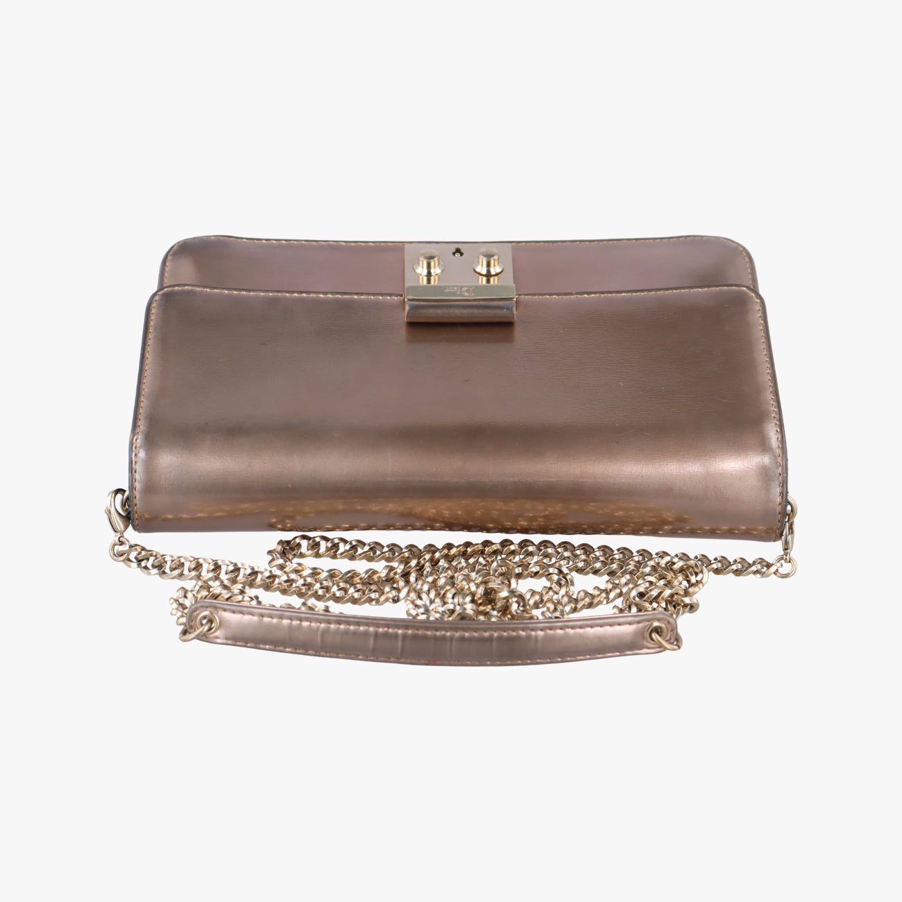 Pre-owned Christian Dior new lock Golden Patent  shoulderbag | stylenewstar