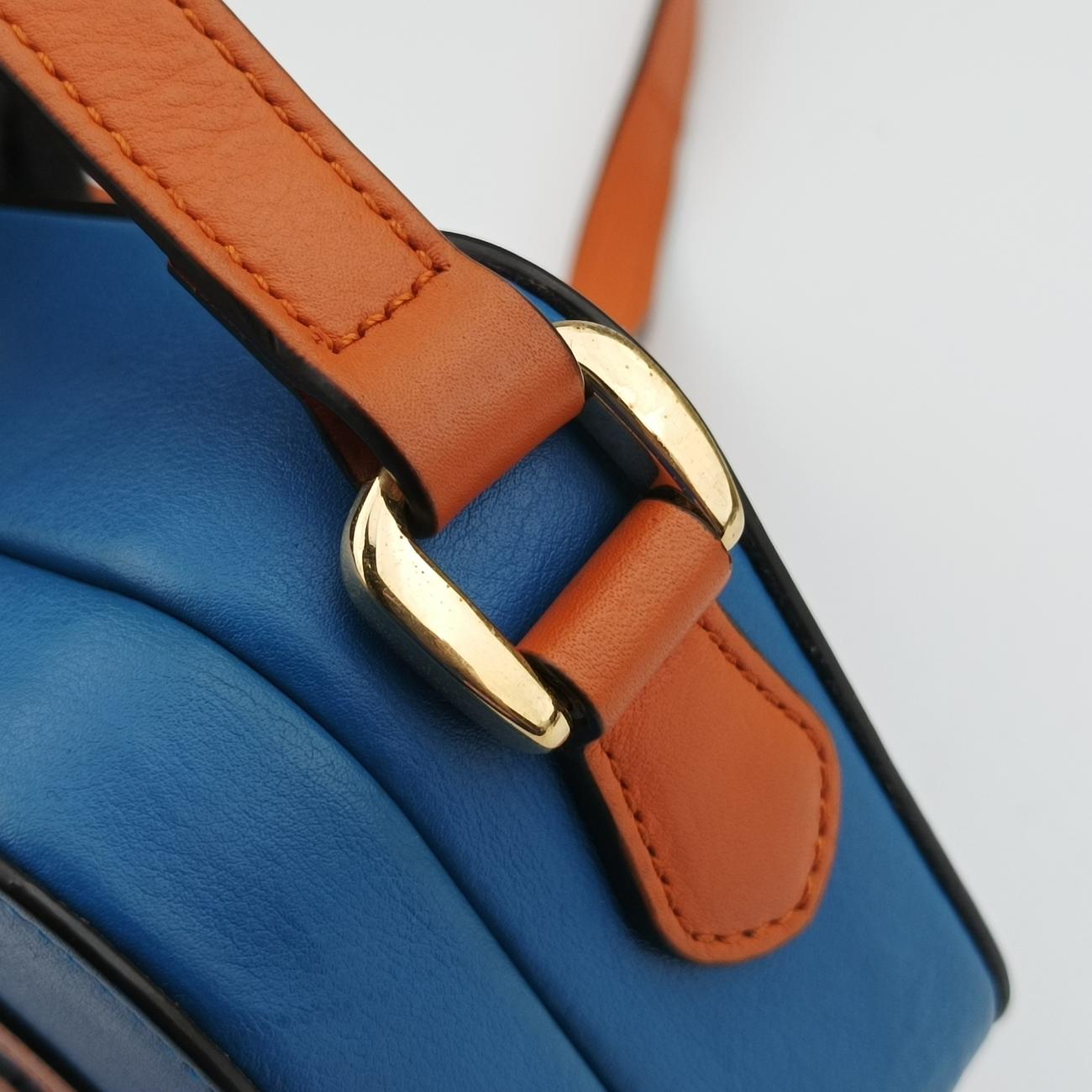 Secondhand Gucci Interlocking G Blue×orange Leather 658230 shoulderbag | stylenewstar