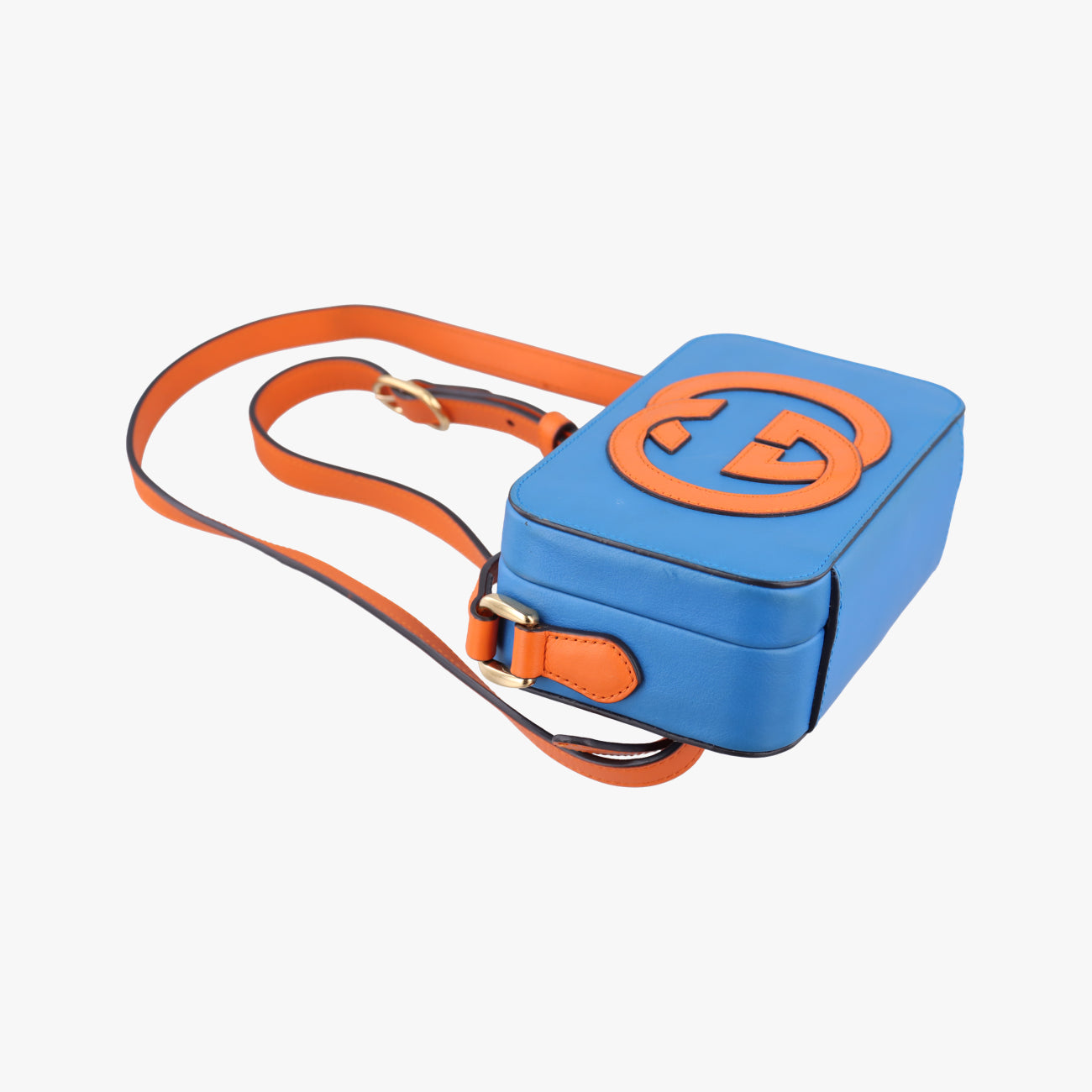 Secondhand Gucci Interlocking G Blue×orange Leather 658230 shoulderbag | stylenewstar