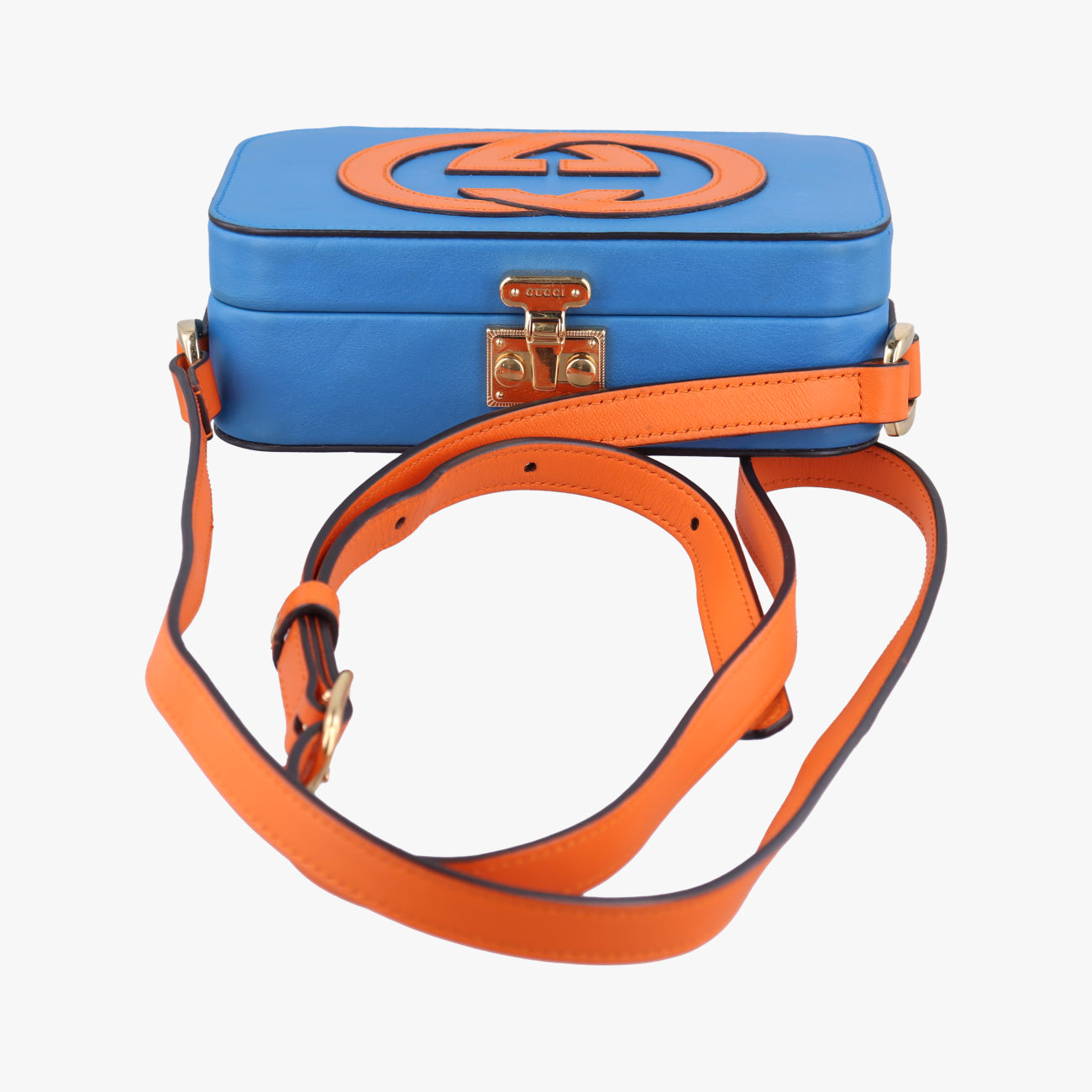 Secondhand Gucci Interlocking G Blue×orange Leather 658230 shoulderbag | stylenewstar