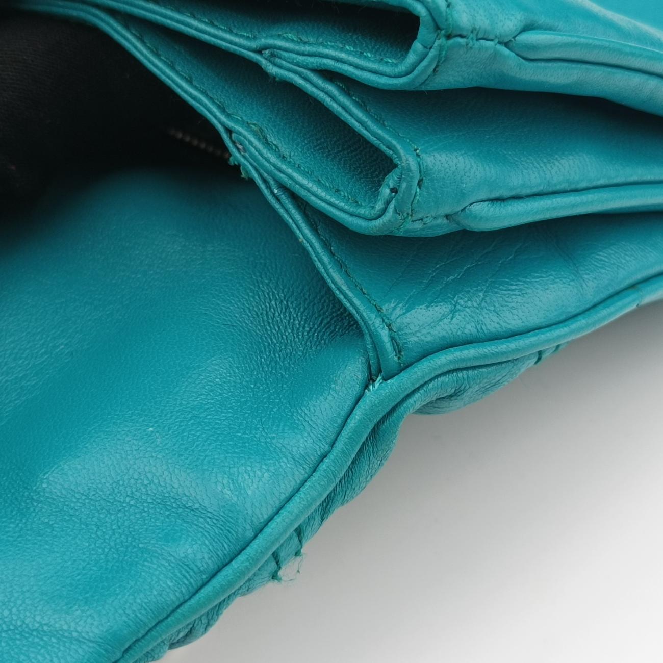 Pre-owned Prada Nappa Gaufre Nero Handbag Blue Nappa Leather  shoulderbag | stylenewstar