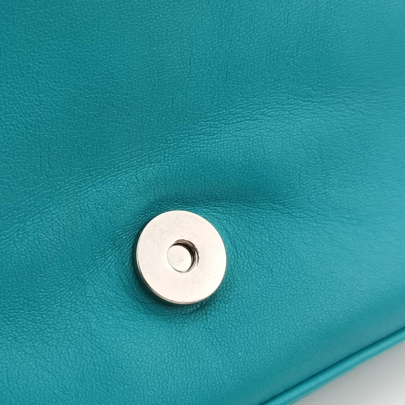 Pre-owned Prada Nappa Gaufre Nero Handbag Blue Nappa Leather  shoulderbag | stylenewstar