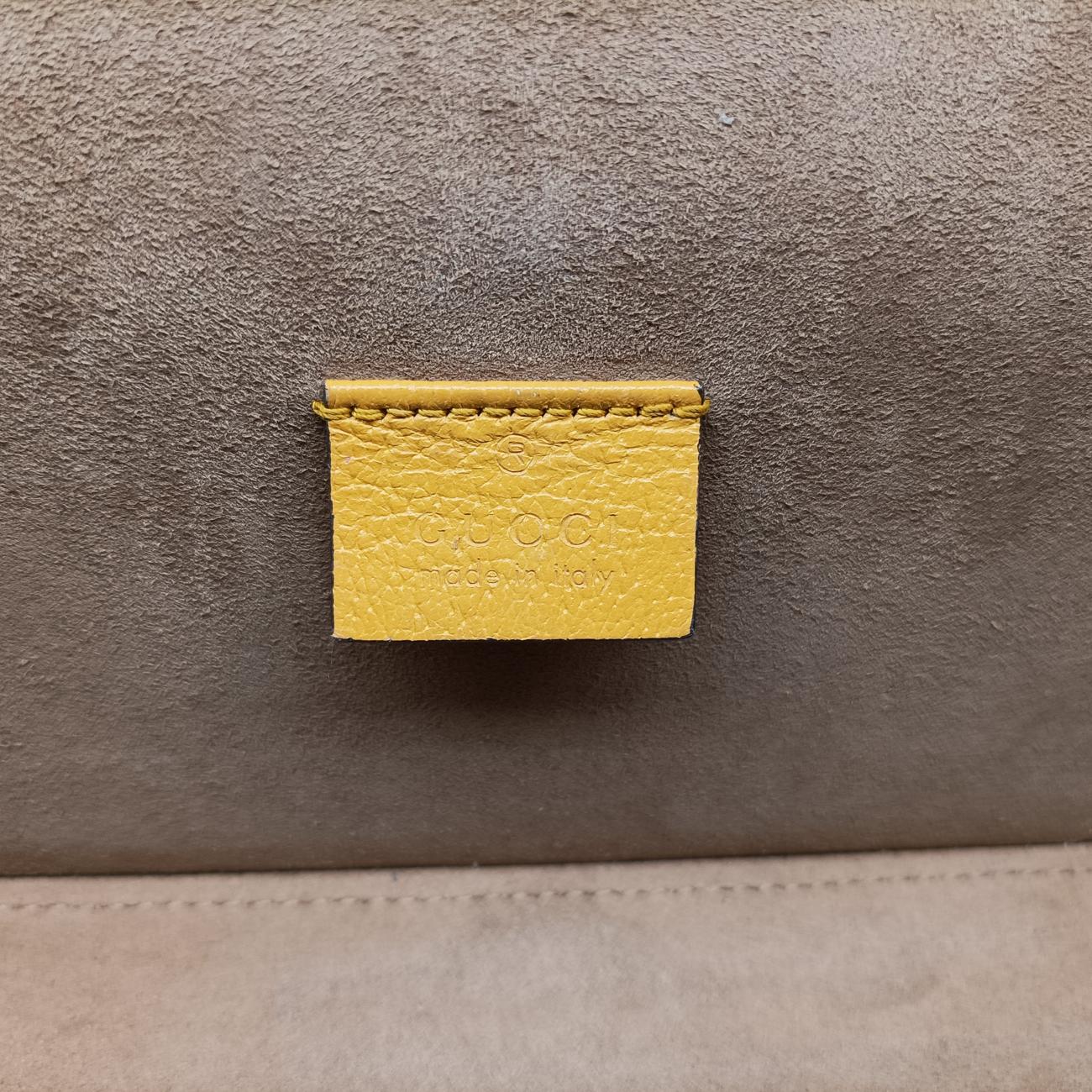 Pre-owned Gucci GG flora Padlock Bamboo Beige×Yellow×Multicolour PVC coated canvas 603221 shoulderbag | stylenewstar