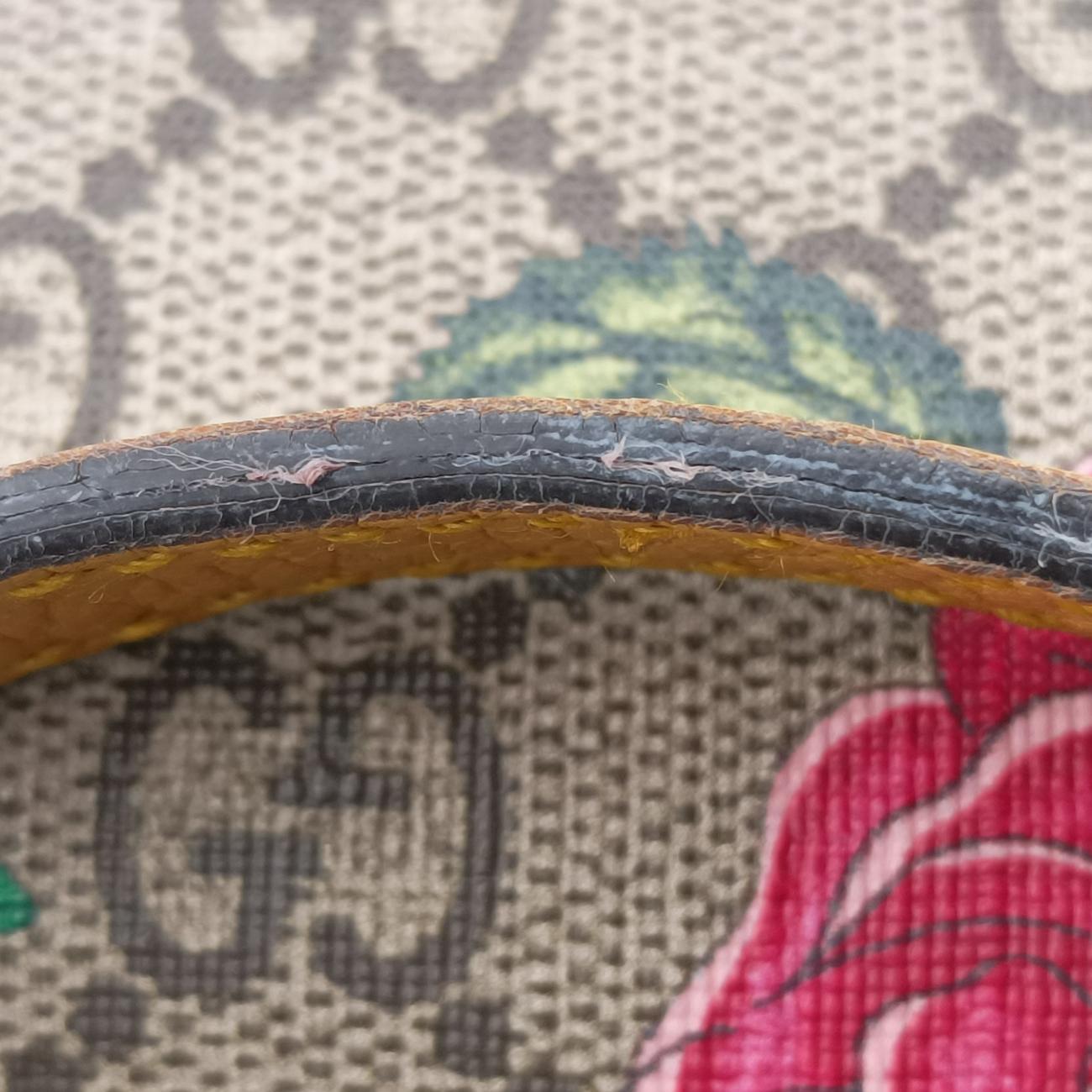 Pre-owned Gucci GG flora Padlock Bamboo Beige×Yellow×Multicolour PVC coated canvas 603221 shoulderbag | stylenewstar