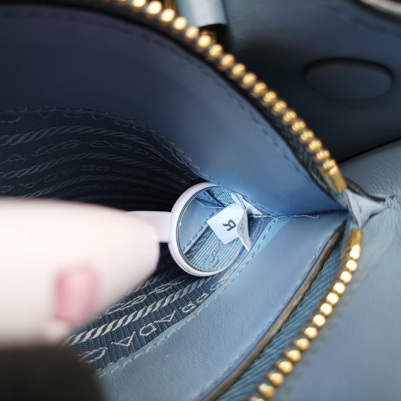 Pre-owned Prada Monochrome Blue SAFFIANO Leather 1BA156 shoulderbag | stylenewstar