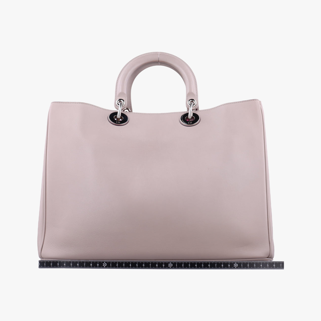 Pre-owned Christian Dior Diorissimo Grey Leather  shoulderbag | stylenewstar