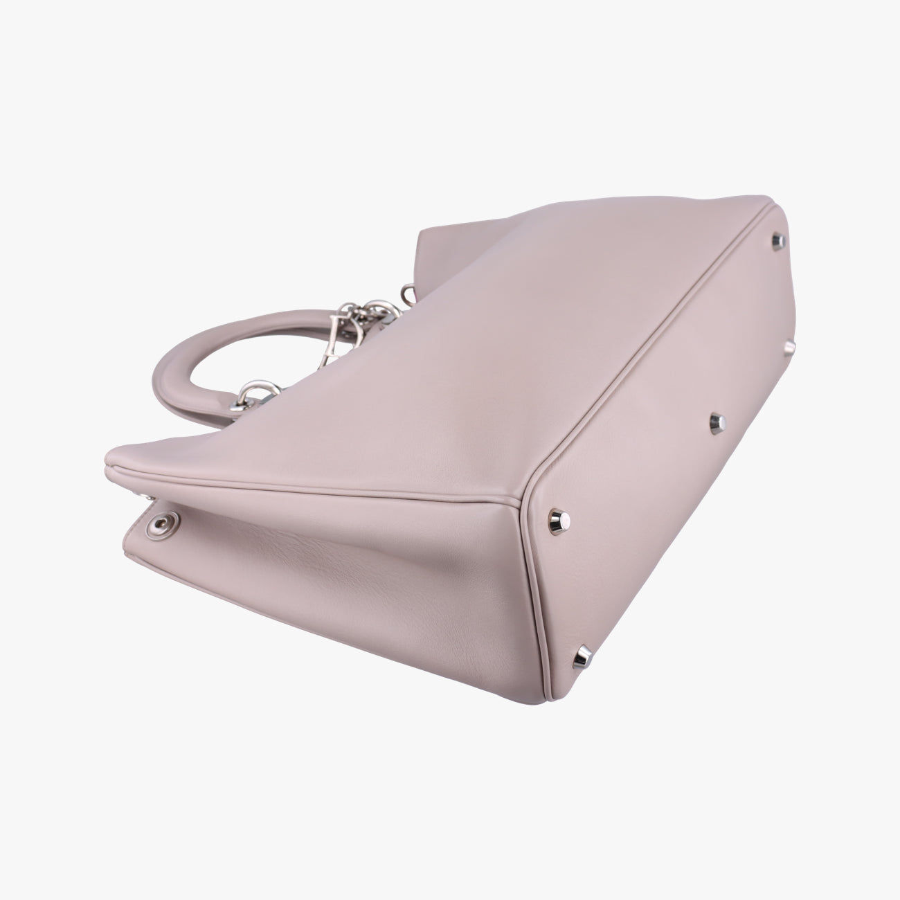 Pre-owned Christian Dior Diorissimo Grey Leather  shoulderbag | stylenewstar