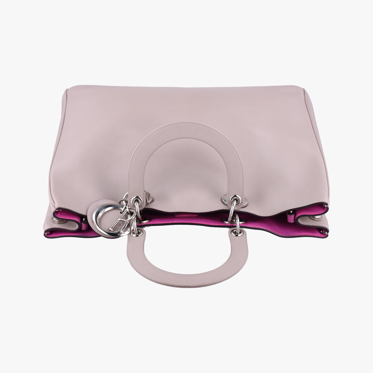 Pre-owned Christian Dior Diorissimo Grey Leather  shoulderbag | stylenewstar