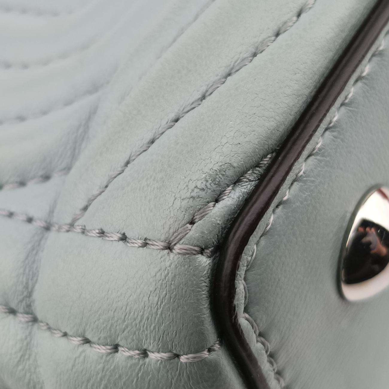 Secondhand Fendi Dotcom Click Small Green Leather 8BN299 shoulderbag | stylenewstar