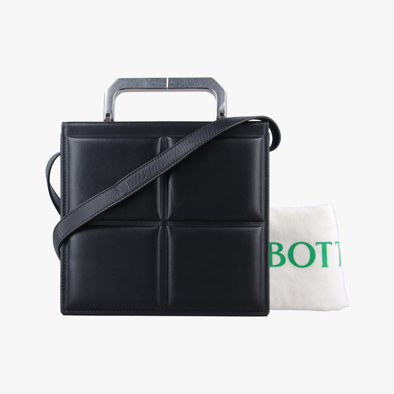 Secondhand Bottega Veneta Padded Messenger Mini Trunk Black lambskin  shoulderbag | stylenewstar