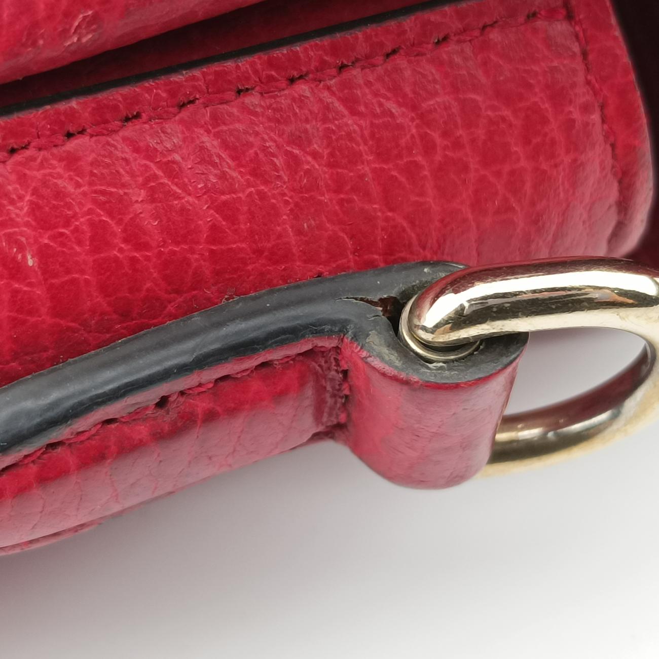 Pre-owned Gucci Interlocking G Red Leather 510302 shoulderbag | stylenewstar