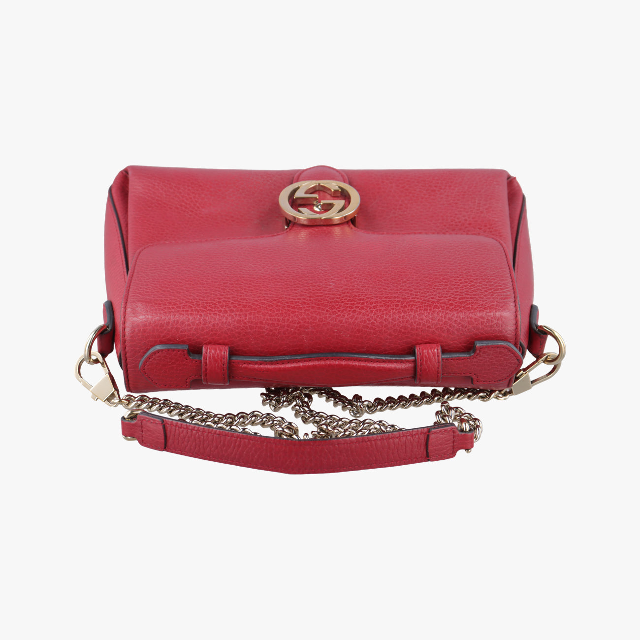 Pre-owned Gucci Interlocking G Red Leather 510302 shoulderbag | stylenewstar