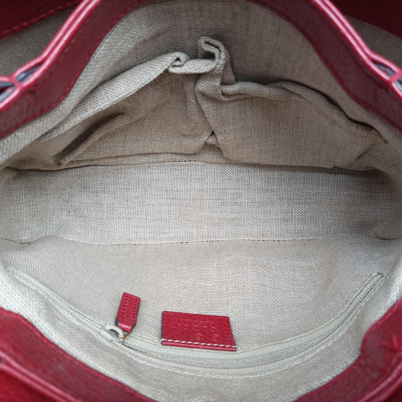 Pre-owned Gucci Interlocking G Red Leather 510302 shoulderbag | stylenewstar