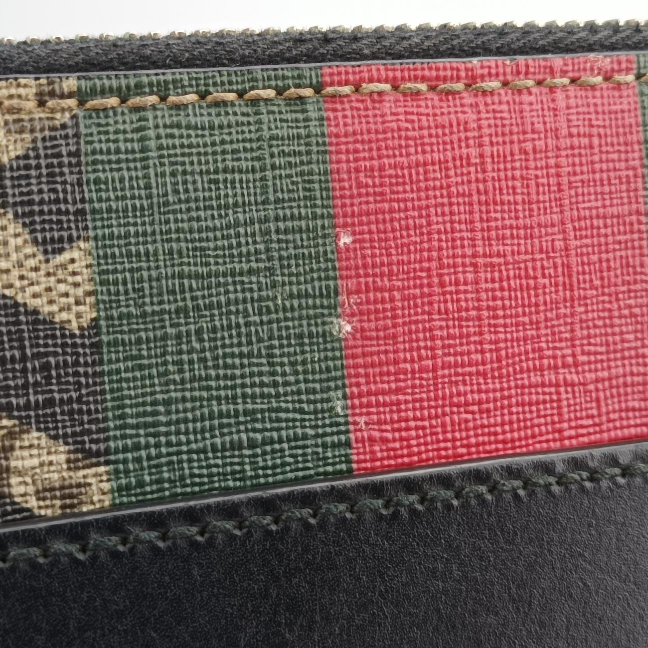 Pre-owned Gucci GG Caleido bee Web Multicolour PVC coated canvas 429004 shoulderbag | stylenewstar