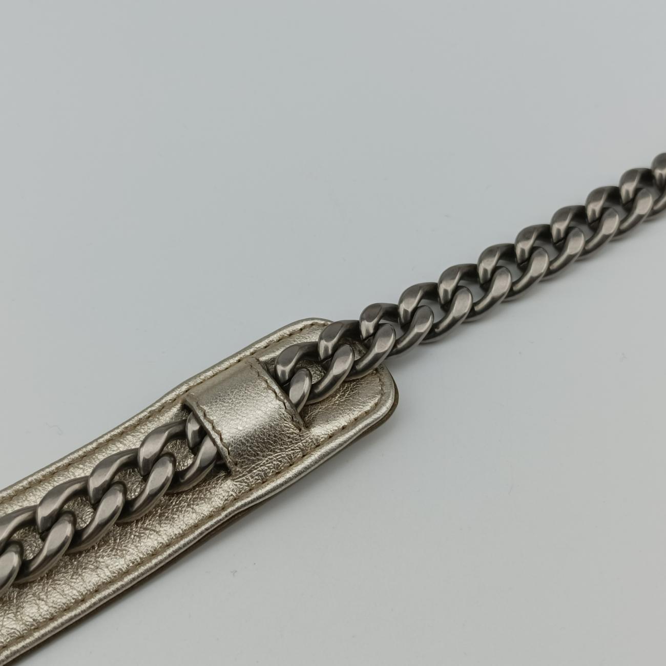 Pre-owned Prada Diagramme Golden Leather 1BH084 shoulderbag | stylenewstar