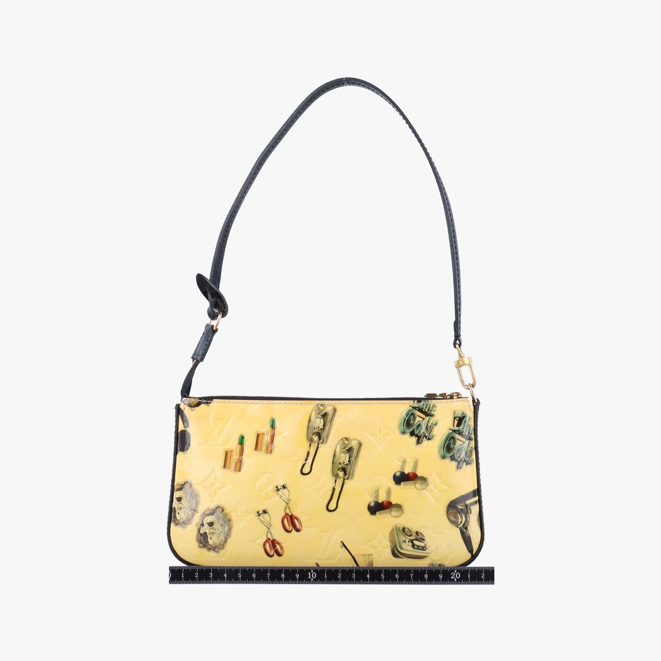 Pre-owned Louis Vuitton Pochette Accessoires Sticker White×multi Vernis M90928 handbag | stylenewstar