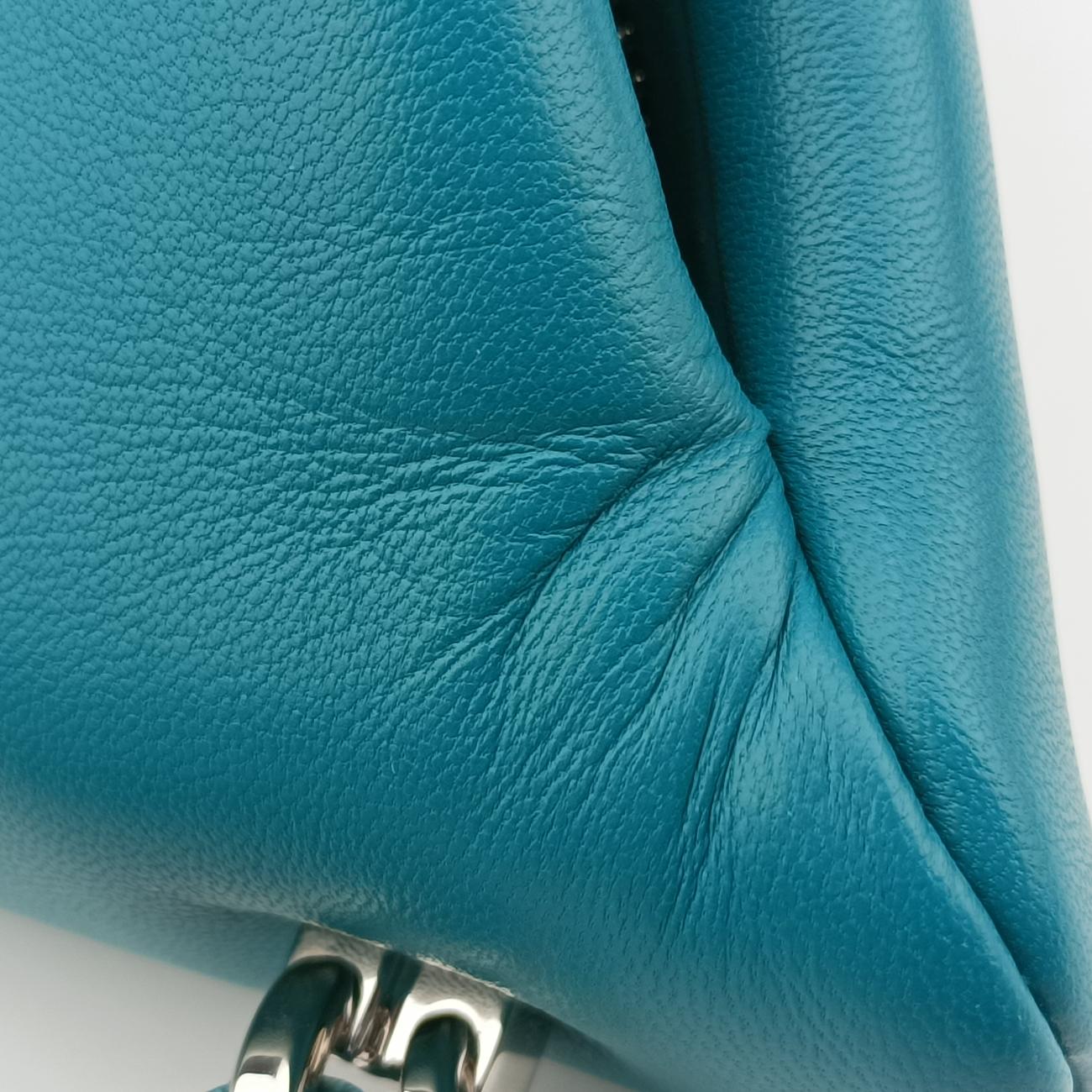 Pre-owned Prada Padded Nappa triangle Green lambskin 1BA315 shoulderbag | stylenewstar