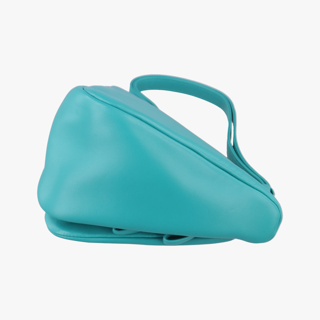 Pre-owned Prada Padded Nappa triangle Green lambskin 1BA315 shoulderbag | stylenewstar