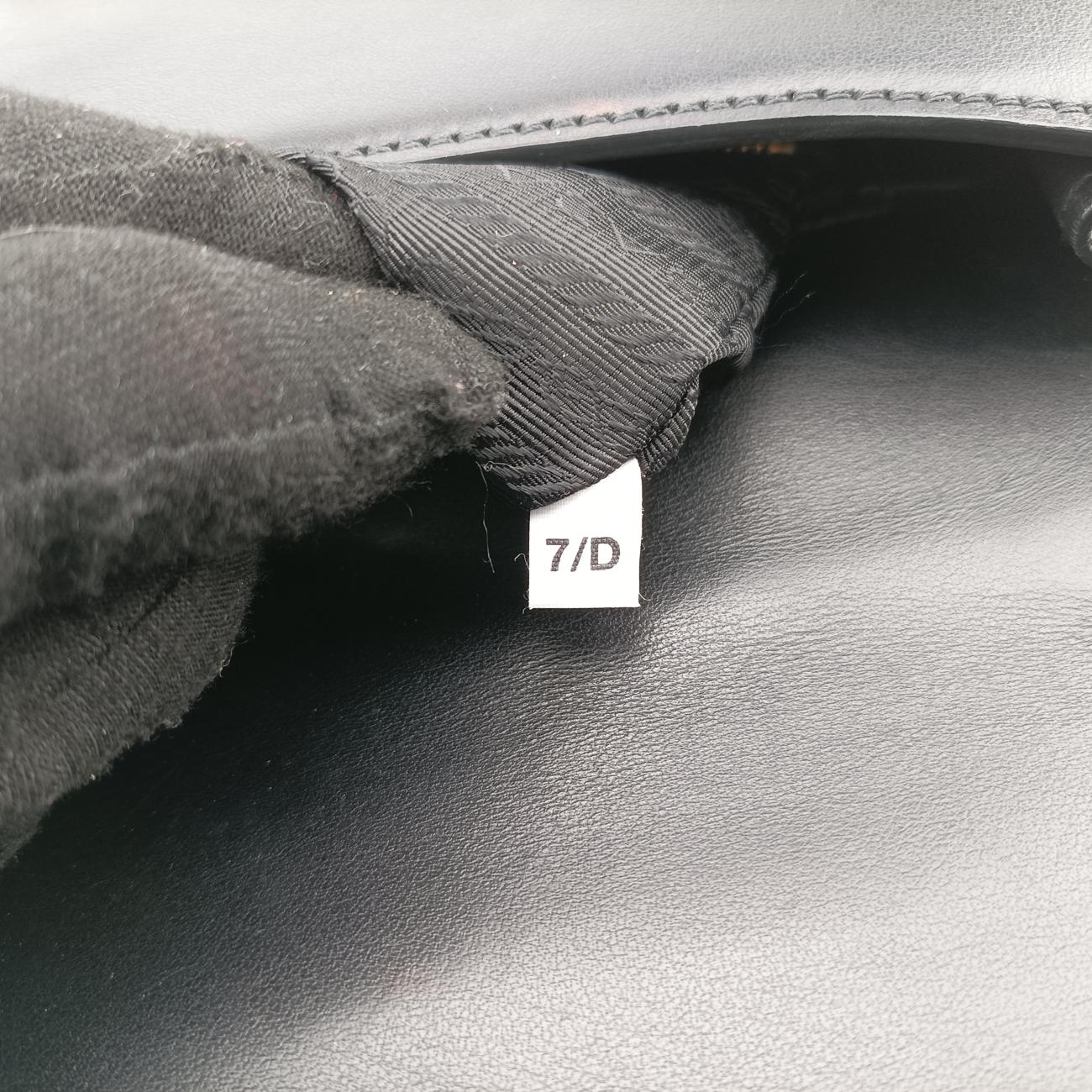 Pre-owned Prada Plex Ribbon black×green×grey Leather 1BD067 shoulderbag | stylenewstar