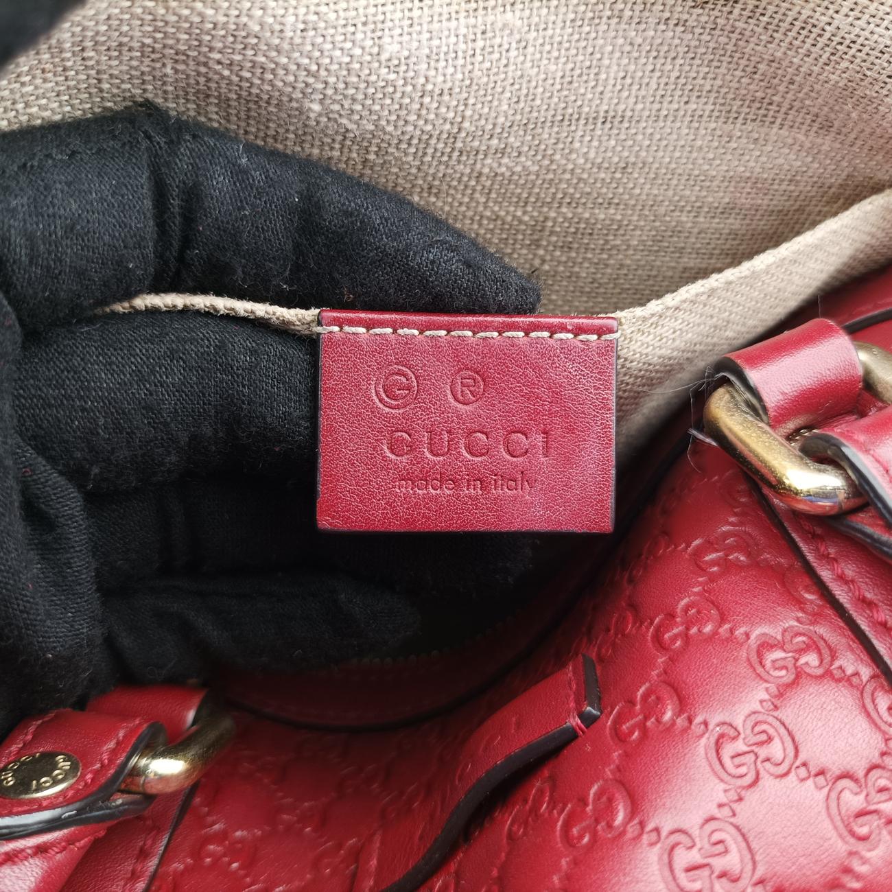 Pre-owned Gucci Microguccissima Red Leather 449654 shoulderbag | stylenewstar