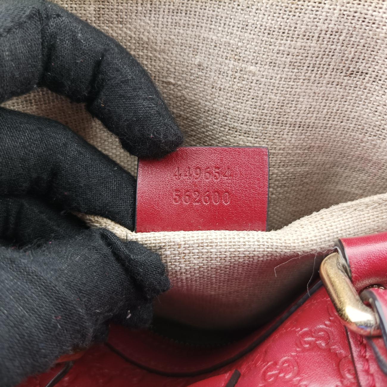 Pre-owned Gucci Microguccissima Red Leather 449654 shoulderbag | stylenewstar