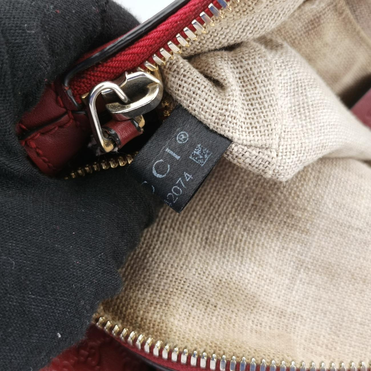 Pre-owned Gucci Microguccissima Red Leather 449654 shoulderbag | stylenewstar