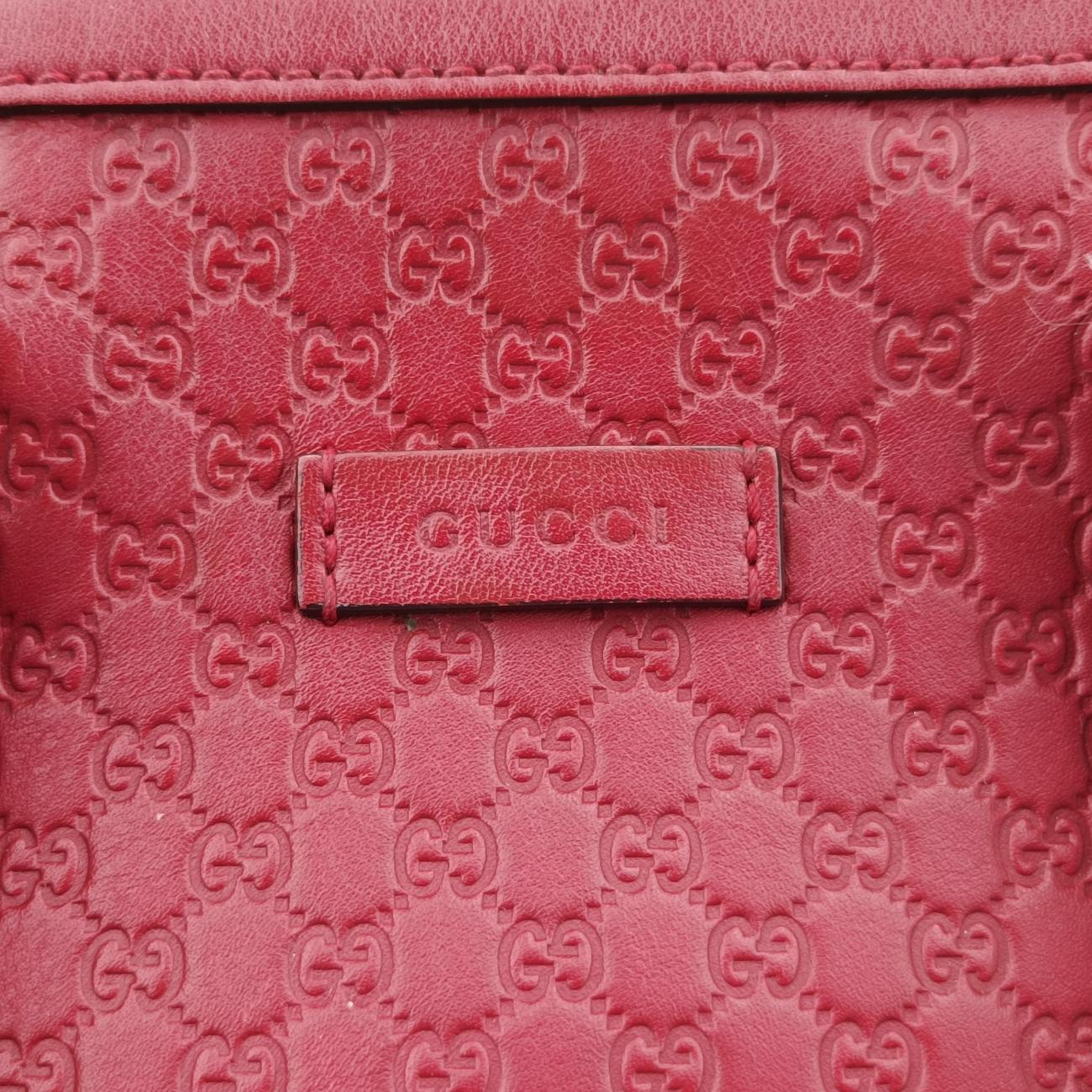 Pre-owned Gucci Microguccissima Red Leather 449654 shoulderbag | stylenewstar