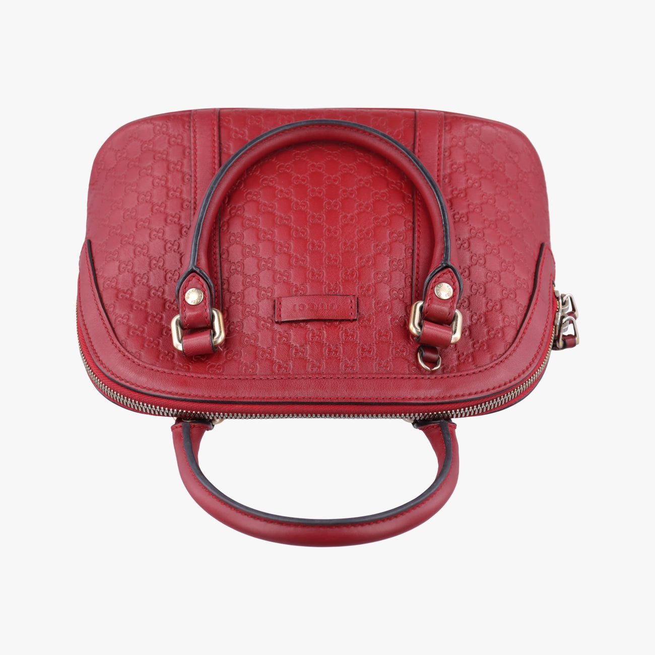 Pre-owned Gucci Microguccissima Red Leather 449654 shoulderbag | stylenewstar