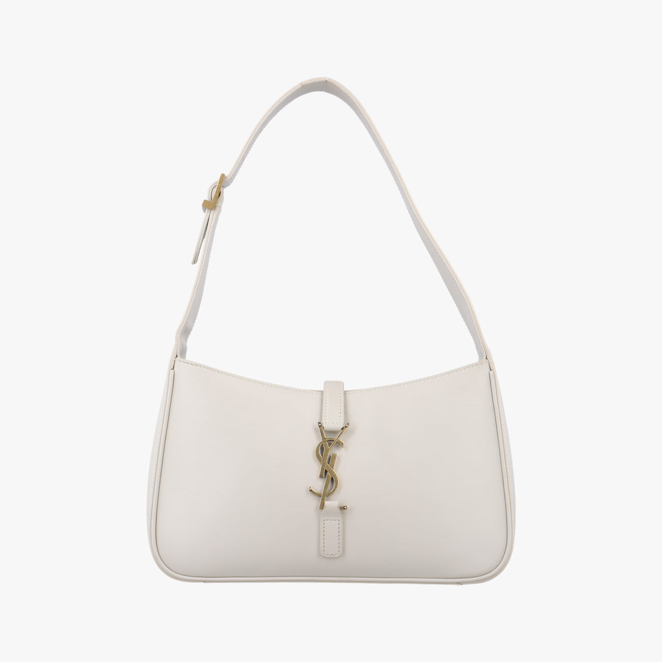 Vintage Yves Saint Laurent LE 5 à 7Mini Hobo White Leather 657228 shoulderbag | stylenewstar