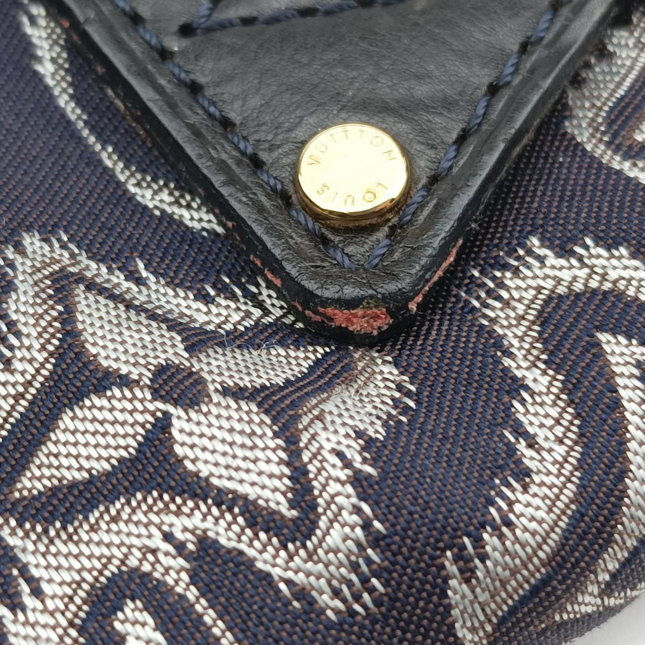 Pre-owned Louis Vuitton Aviator Marine×Navy Leather x Canvas M40383 shoulderbag | stylenewstar