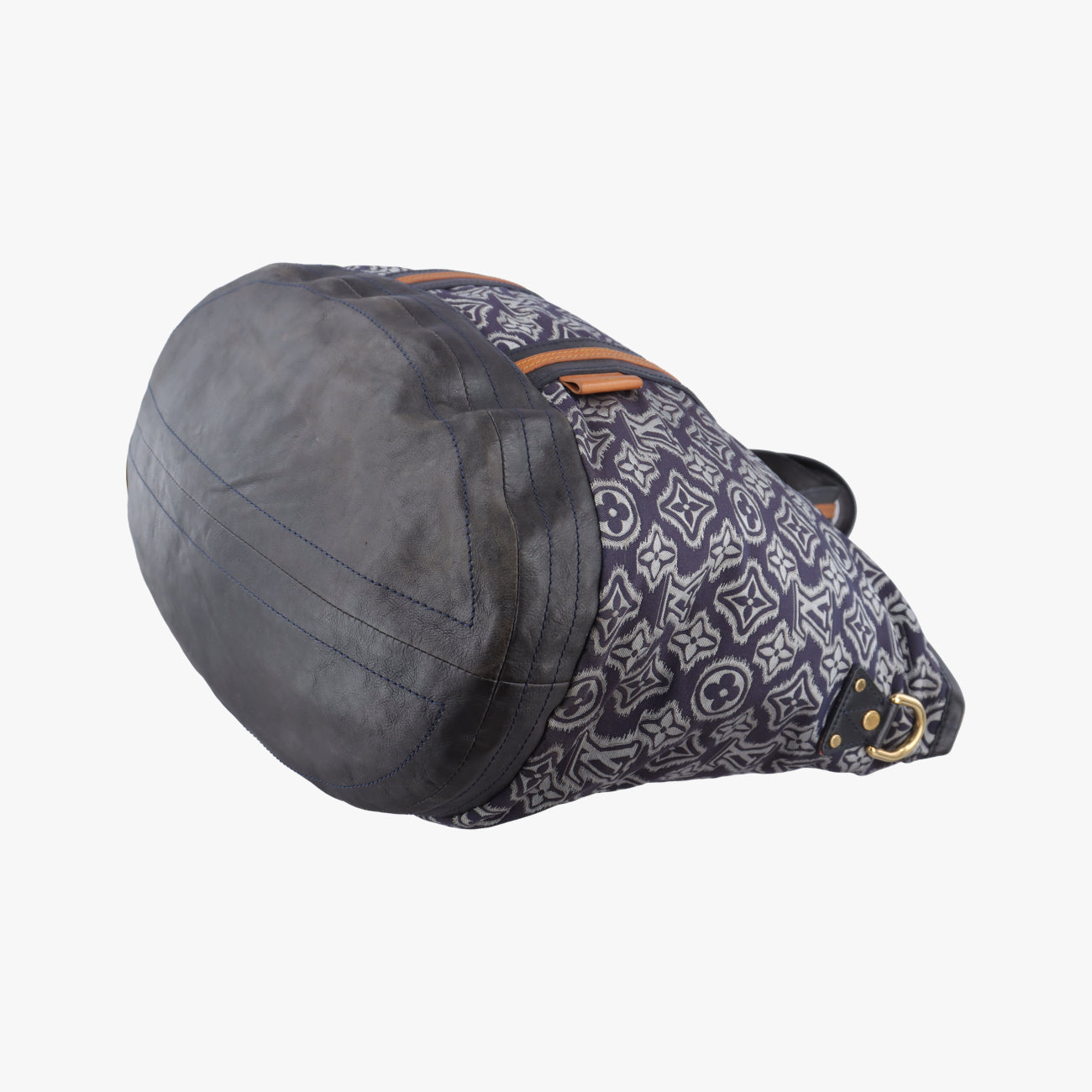 Pre-owned Louis Vuitton Aviator Marine×Navy Leather x Canvas M40383 shoulderbag | stylenewstar