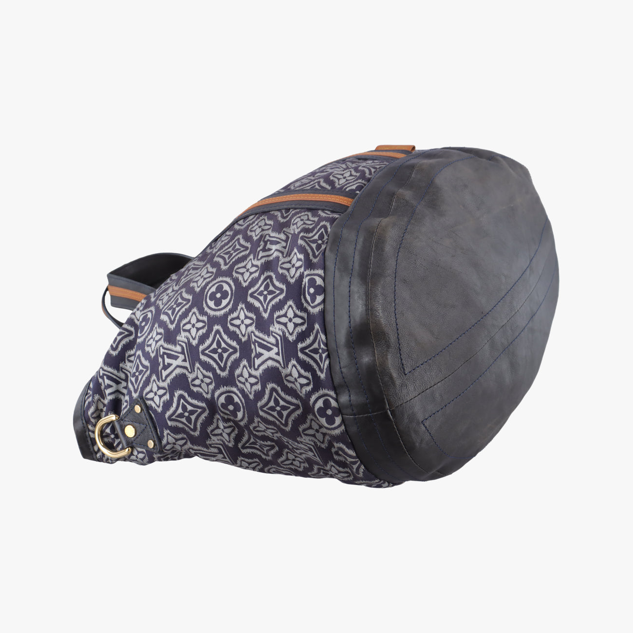 Pre-owned Louis Vuitton Aviator Marine×Navy Leather x Canvas M40383 shoulderbag | stylenewstar