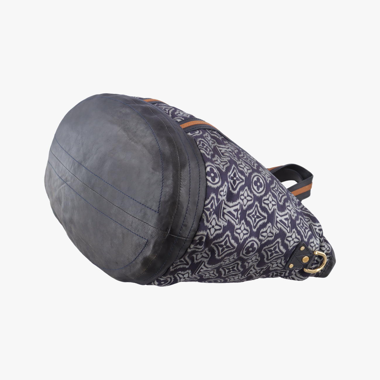 Pre-owned Louis Vuitton Aviator Marine×Navy Leather x Canvas M40383 shoulderbag | stylenewstar