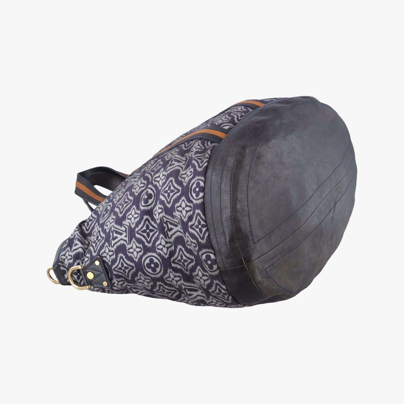 Pre-owned Louis Vuitton Aviator Marine×Navy Leather x Canvas M40383 shoulderbag | stylenewstar