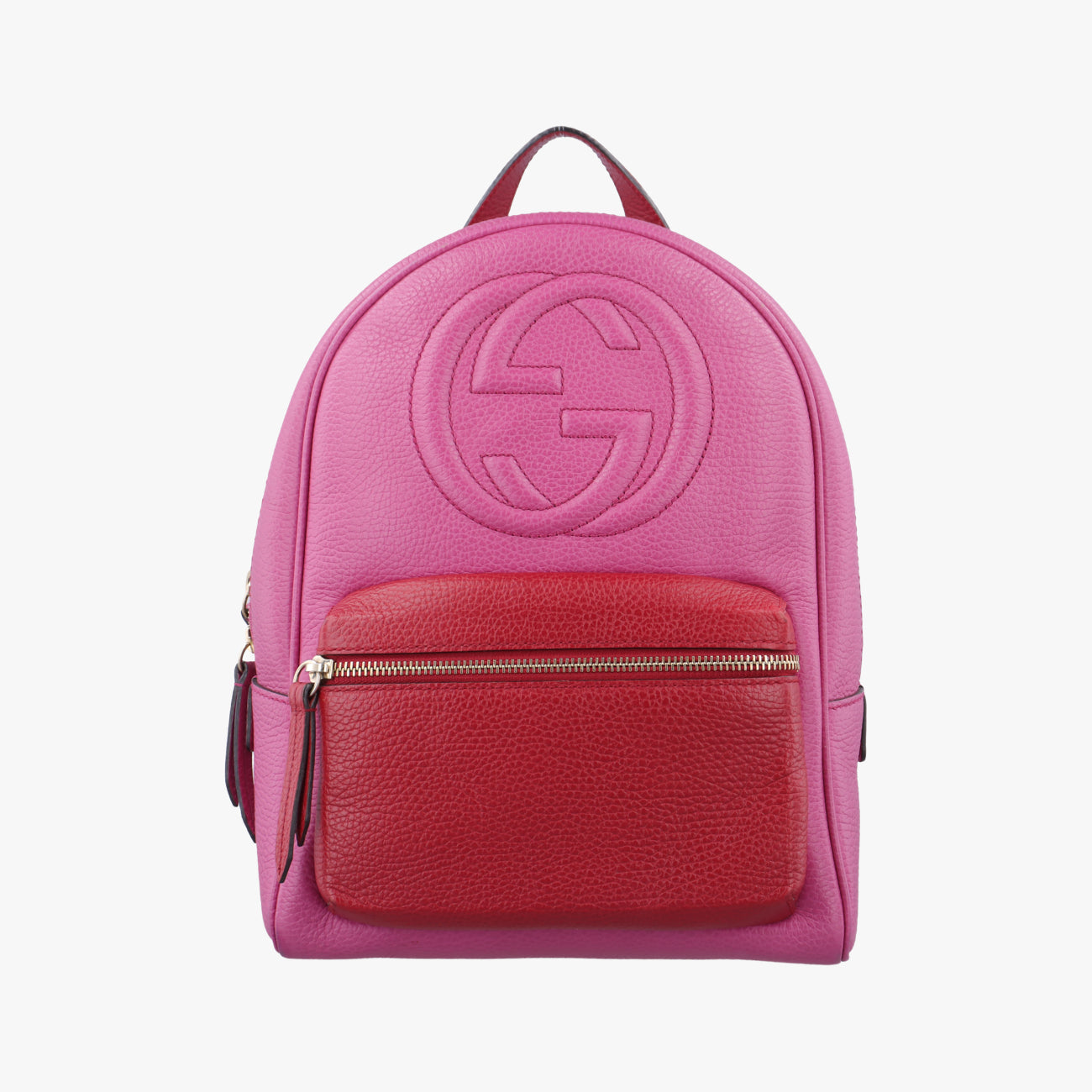 Pre-owned Gucci Soho Rose×red Leather 431570 backpack/rucksack | stylenewstar