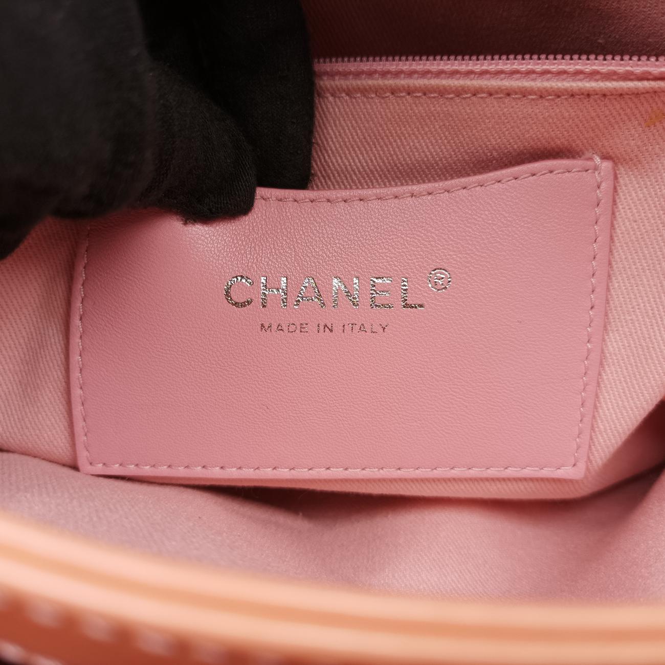 Pre-owned Chanel Mademoiselle Bowling Orange Patent A50558 shoulderbag | stylenewstar