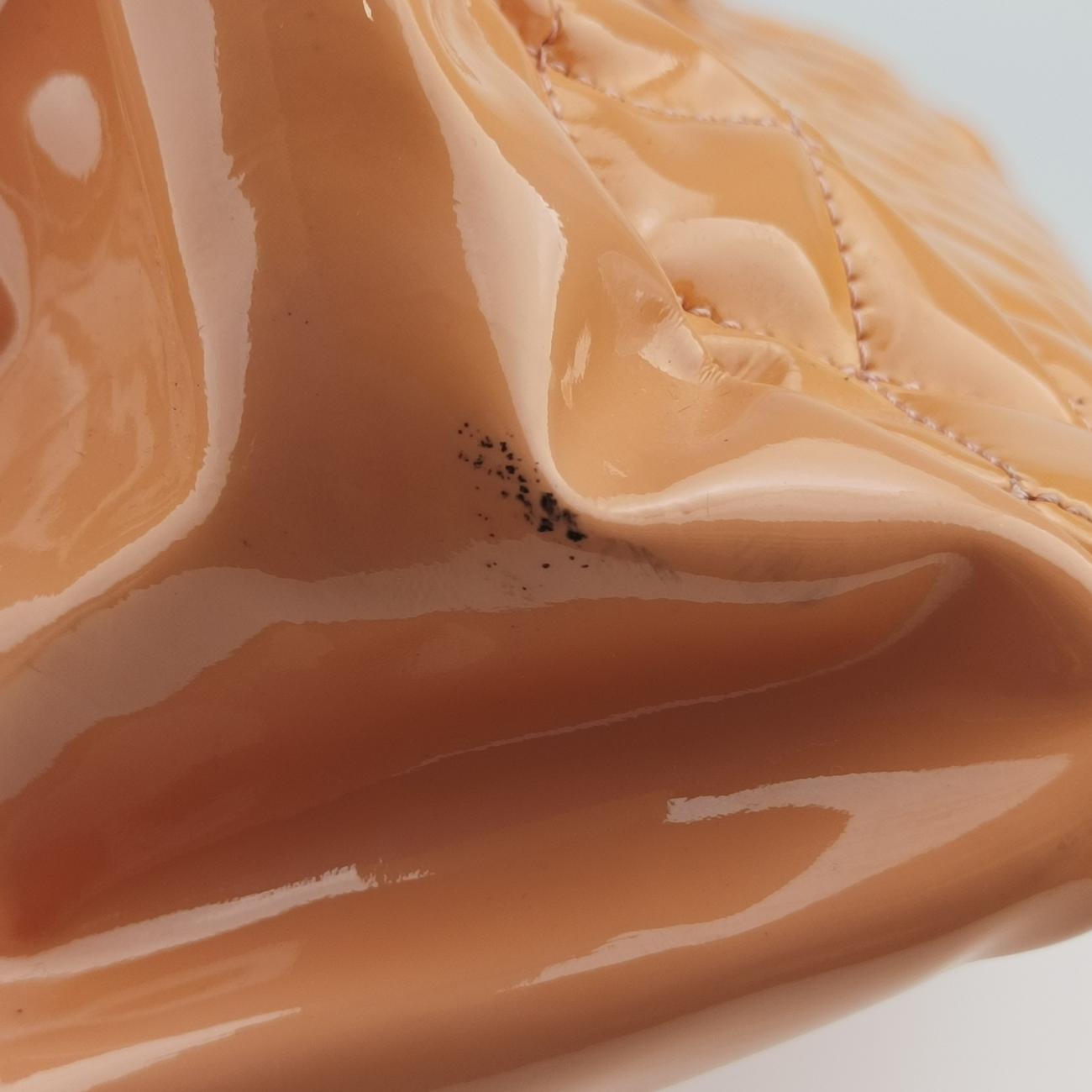 Pre-owned Chanel Mademoiselle Bowling Orange Patent A50558 shoulderbag | stylenewstar