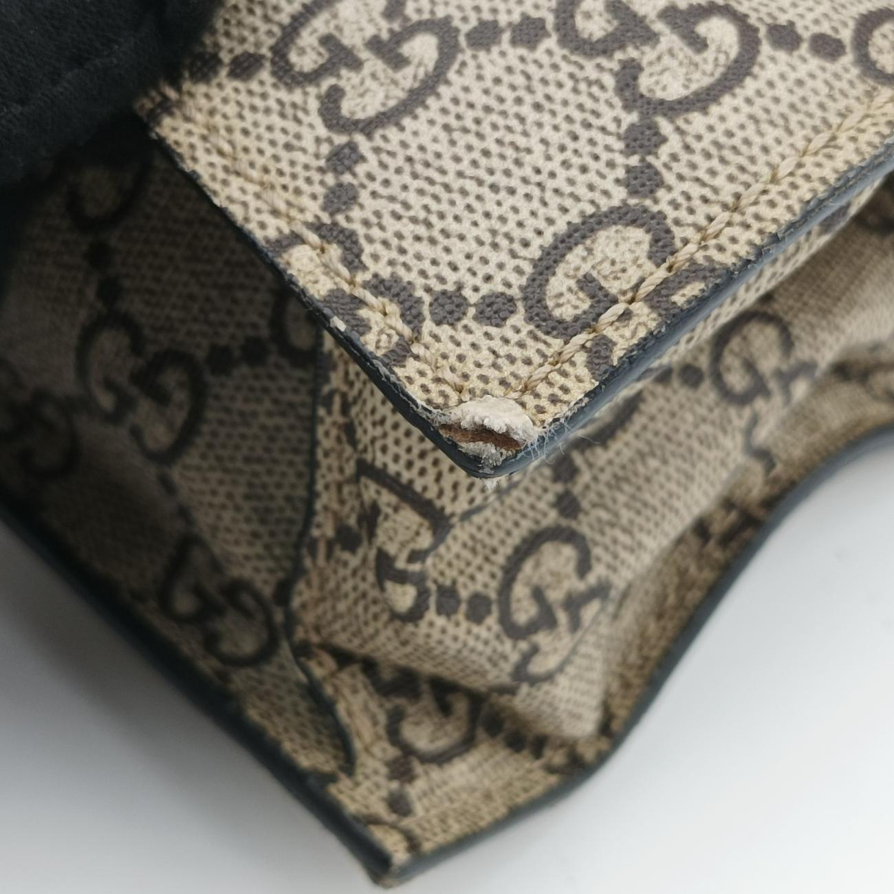 Pre-owned Gucci GG Supreme Bee Brown×Multicolour PVC coated canvas 450950 shoulderbag | stylenewstar