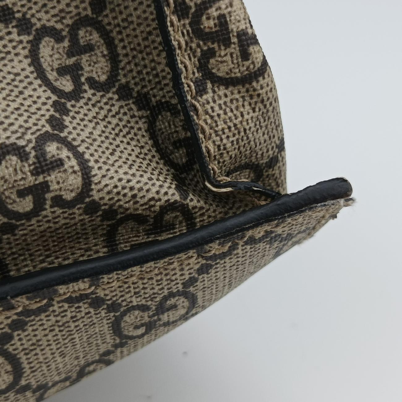 Pre-owned Gucci GG Supreme Bee Brown×Multicolour PVC coated canvas 450950 shoulderbag | stylenewstar