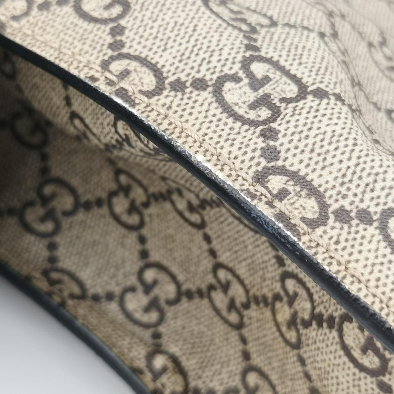 Pre-owned Gucci GG Supreme Bee Brown×Multicolour PVC coated canvas 450950 shoulderbag | stylenewstar