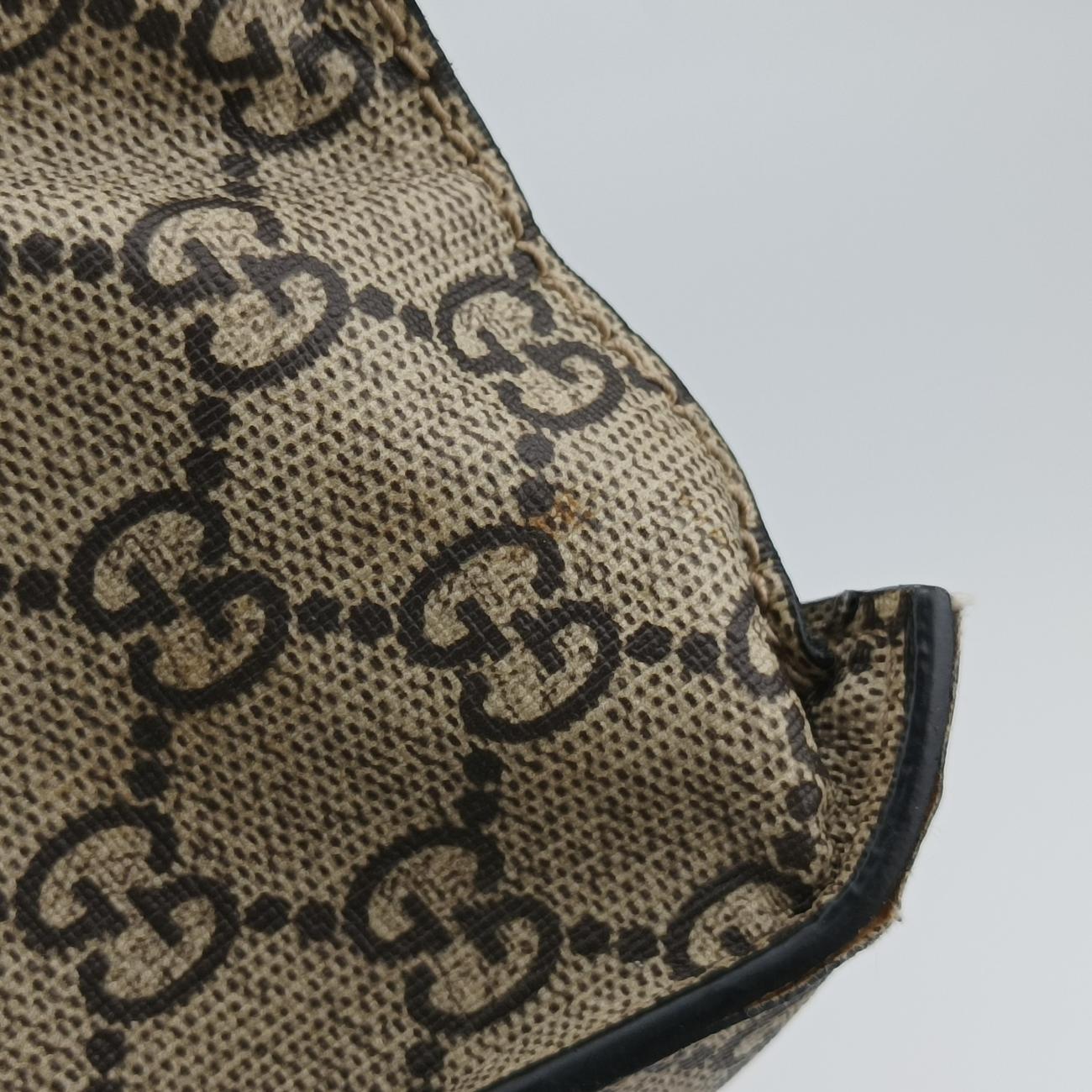 Pre-owned Gucci GG Supreme Bee Brown×Multicolour PVC coated canvas 450950 shoulderbag | stylenewstar