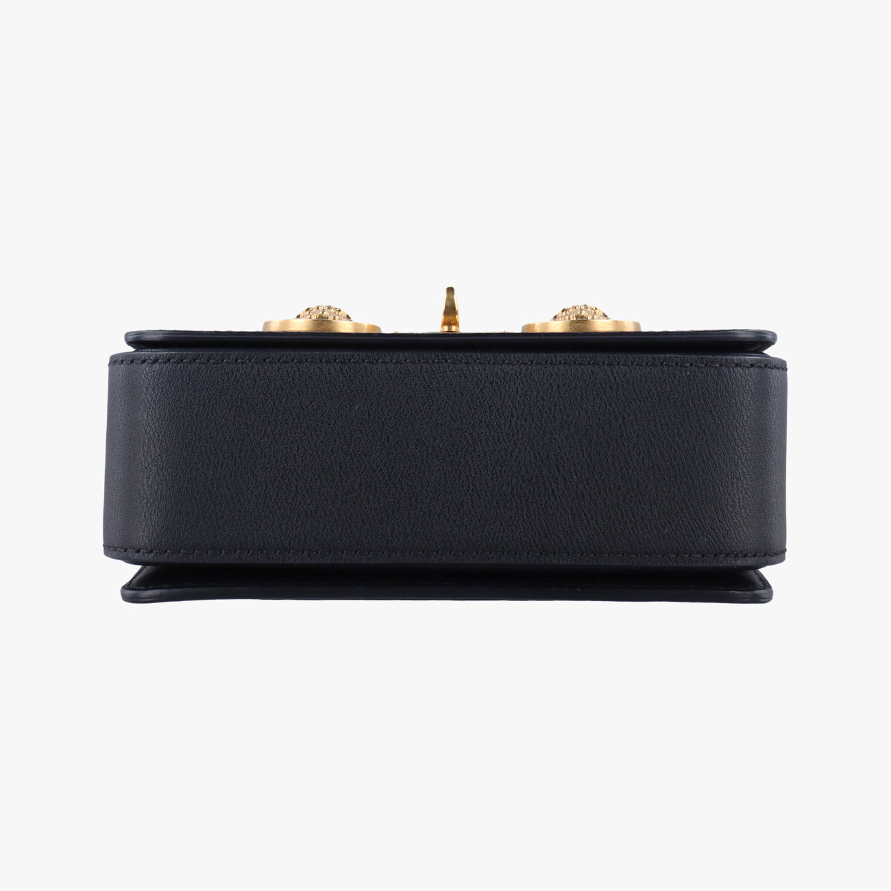 Pre-owned VERSACE Medusa Black Leather  shoulderbag | stylenewstar