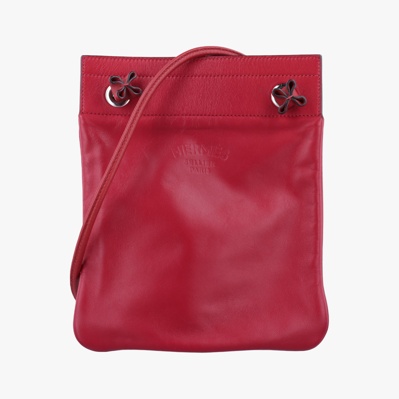 Pre-owned Hermes Sac Aline mini Red lambskin  shoulderbag | stylenewstar