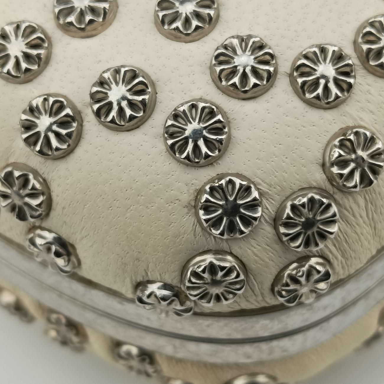 Vintage Alexander McQueen Studded Skull Box White Leather  clutchbag | stylenewstar